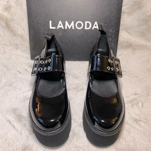 Dolls Kill Black Platform Shoes